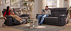 Madrid 3-zits en 2-zits salon met relaxfunctie zwart Seats and Sofas