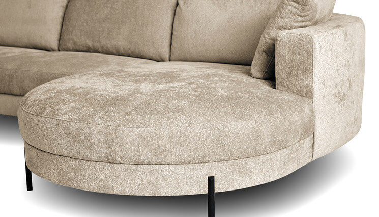 Pearl canapé d'angle chaise longue