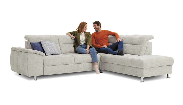 Scandi canapé d'angle gris Seats and Sofas