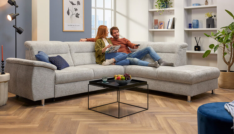 Scandi canapé d'angle gris Seats and Sofas