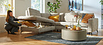 Brandon Hoeksalon Beige Opbergruimte