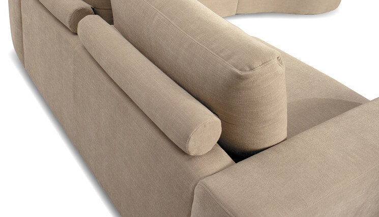 Beau Hoeksalon Beige Rugkussens
