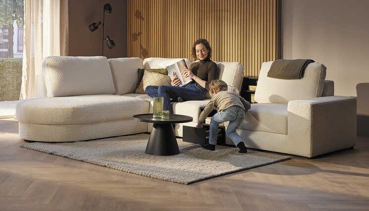 Home hoeksalon wit met opbergruimte Seats and Sofas