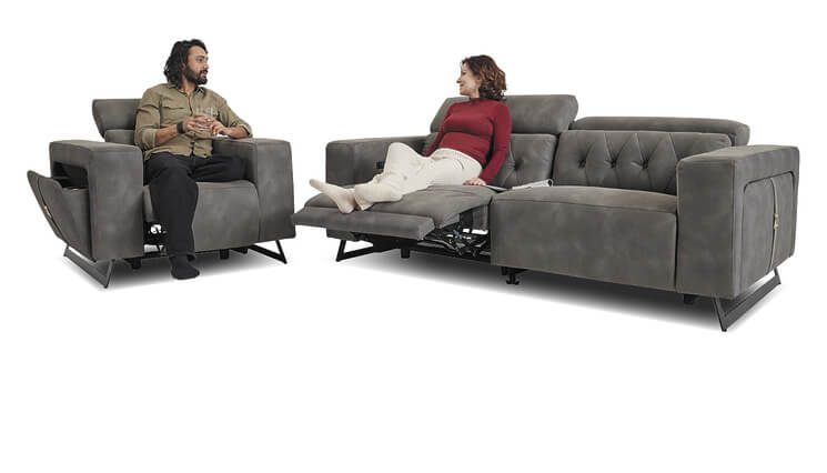 Madeira salon grijs met relaxfunctie Seats and Sofas