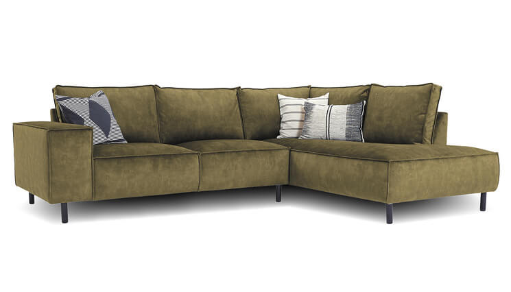 Manilla brede loungesalon velvet olijf