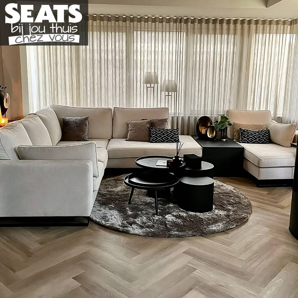 Hollywood Hoekbank Wit #SeatBijJouThuis Canapé D'angle Blanc #SeatsChezVous Seats and Sofas