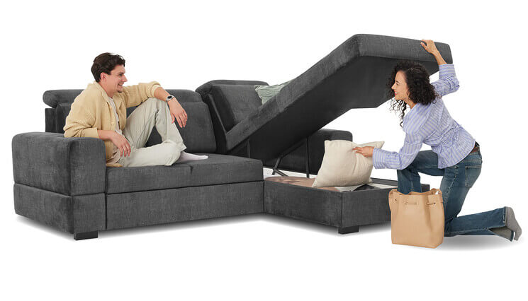 Clyde salon d'angle avec espace de rangement