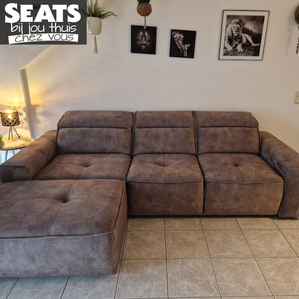 Cosmo Hoeksalon Bruin #SeatsBijJouThuis Seats and Sofas Ramona Heinrich