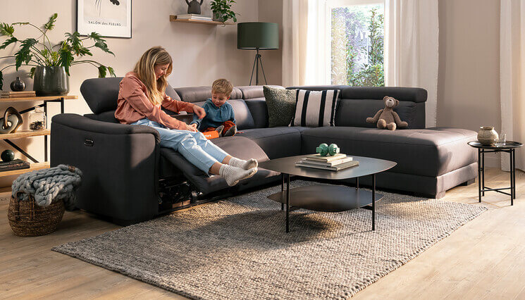 Urban hoeksalon grijs