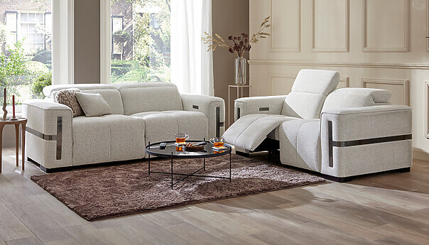 Loretta 3-zit en 2-zit salon met relaxfunctie Seats and Sofas