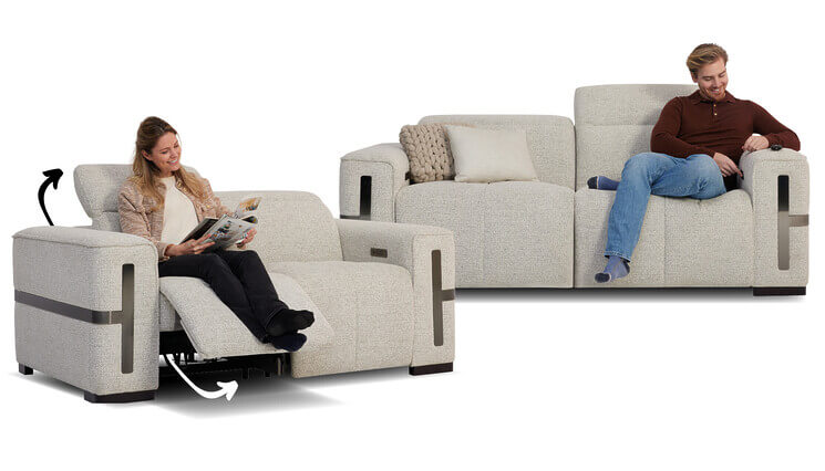 Loretta canapé relax gris Seats and Sofas