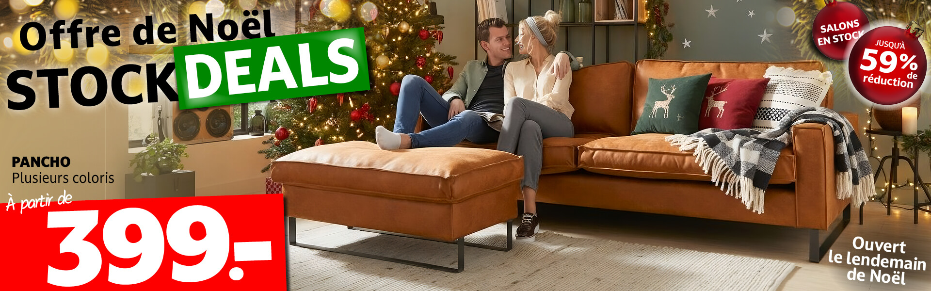 Offres de Noël Stock Deals Seats and Sofas